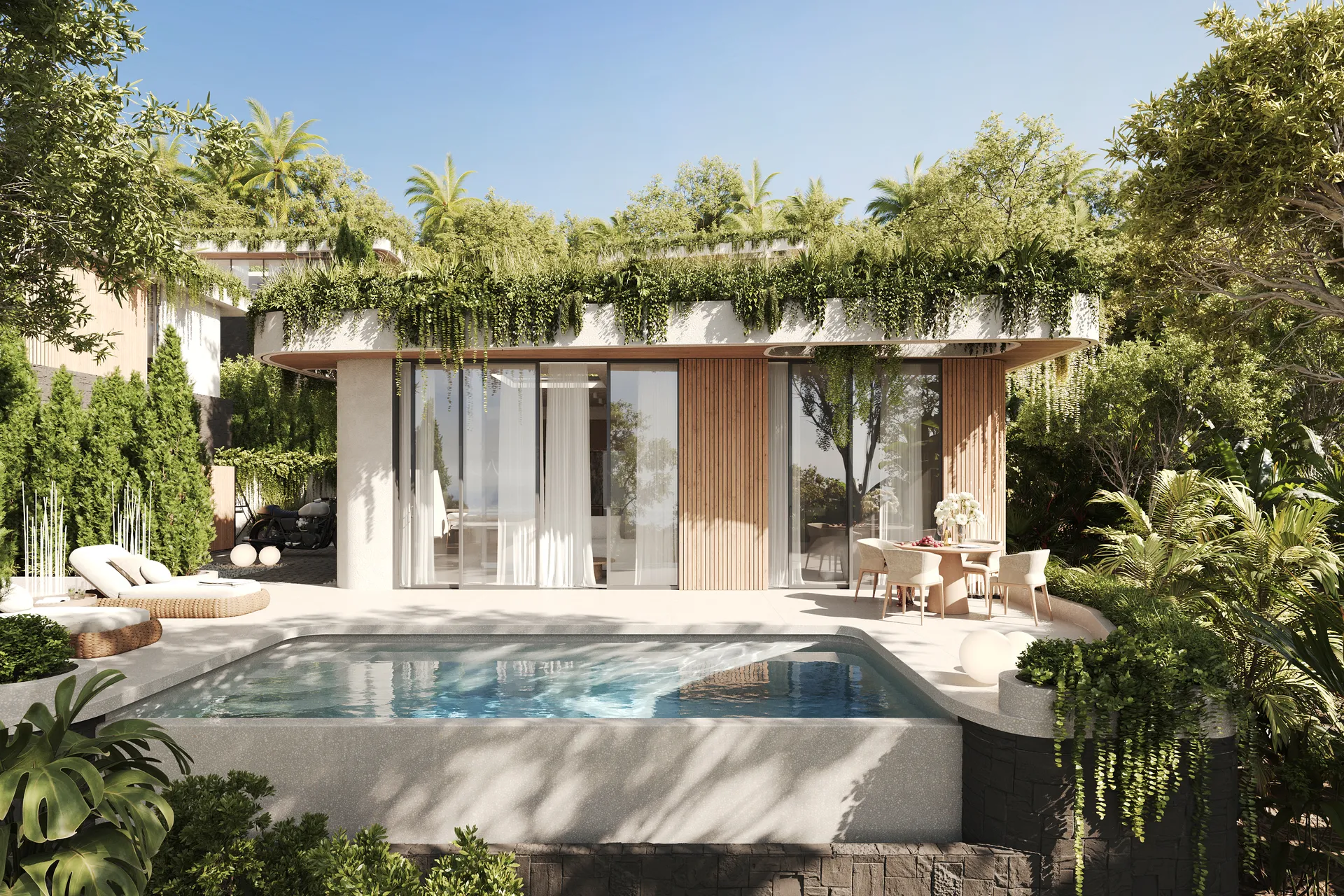 Ardhana one-bedroom Luxury villa with its pool, day