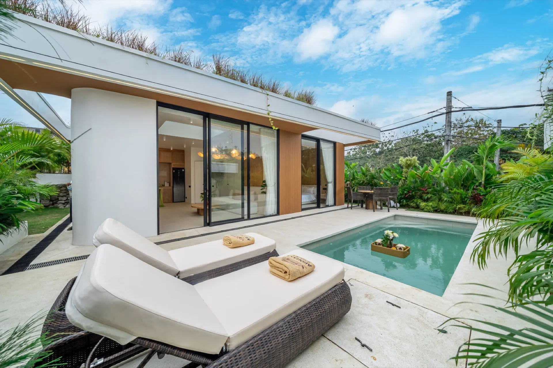 A completed Ardhana villa with its private pool